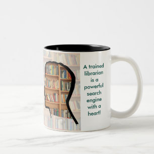 Bicolor Taza del bibliotecario