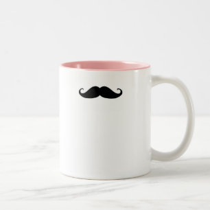 Bicolor Taza del bigote