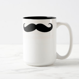 Bicolor taza del bigote