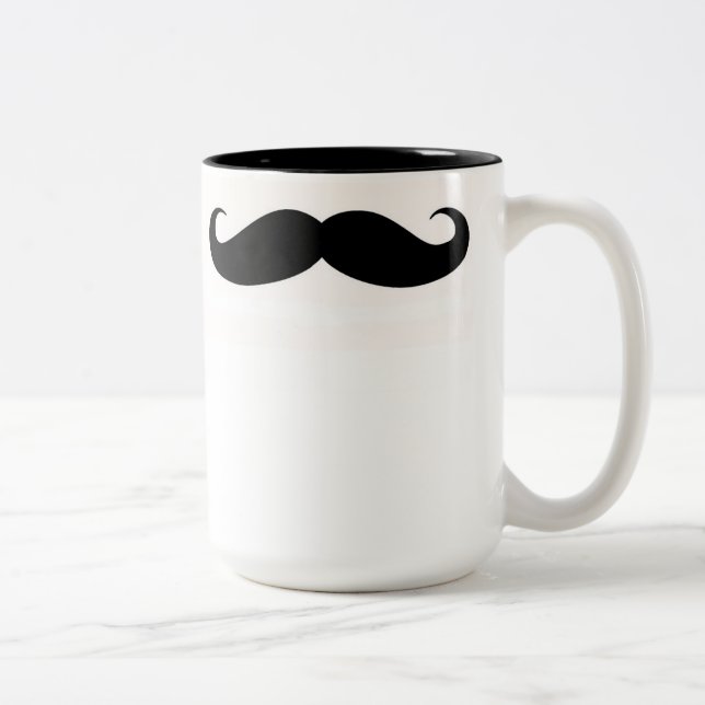 Bicolor taza del bigote (Derecha)