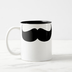 Bicolor Taza del bigote