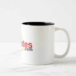 Bicolor taza del blanco de Nikonites.com