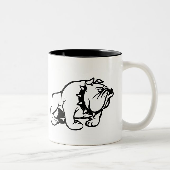 Bicolor Taza del bulldog (Derecha)