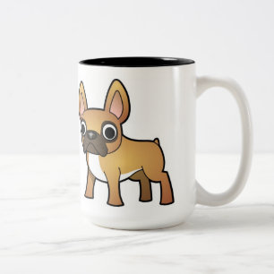 Bicolor Taza del bulldog francés