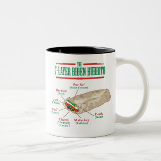 Bicolor Taza del Burrito de Biden en color