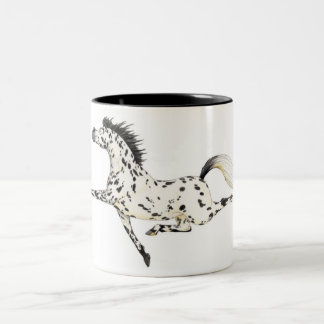 Bicolor Taza del caballo del Appaloosa