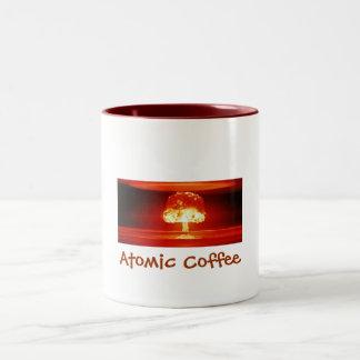 Bicolor Taza del "café atómico" (grande)