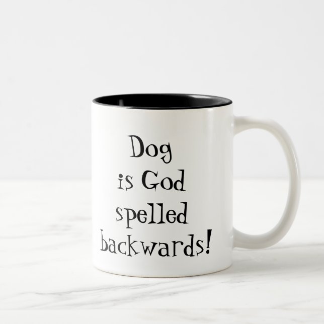 Bicolor Taza del café del amante del perro (Derecha)
