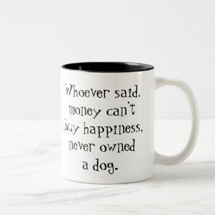 Bicolor Taza del café del amante del perro