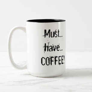 Bicolor Taza del "café" del Emoticon de Drooly