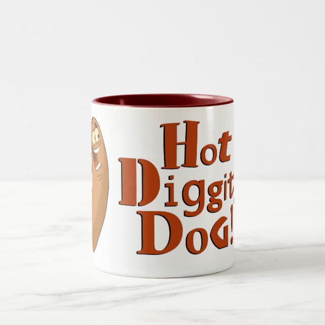 Bicolor Taza del Caliente-Diggity-Perro (Centro)