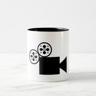 Bicolor Taza del campanero 11oz de la cámara (blanca)