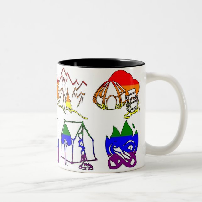 Bicolor Taza del campista del orgullo de GLBT (Derecha)