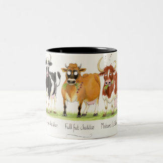 Bicolor Taza del "Cheddar"
