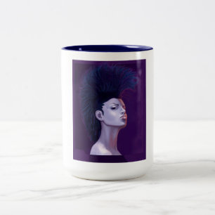 Bicolor Taza del chica del Mohawk