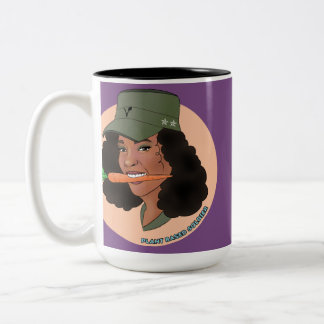 Bicolor Taza del chica del soldado