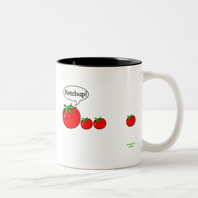 Bicolor Taza del chiste de la salsa de tomate (Derecha)