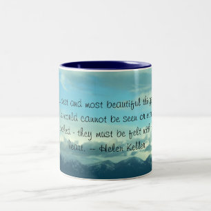 Bicolor Taza del cielo de Montana de la cita de Helen