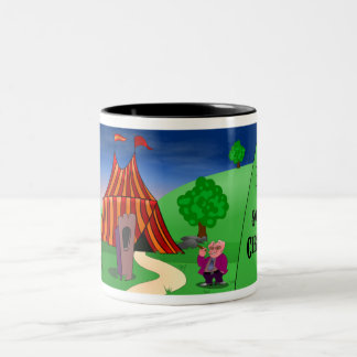Bicolor Taza del circo con Harry el cerdo