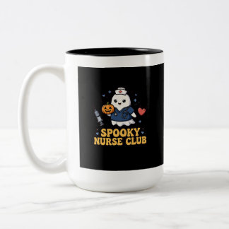 Bicolor Taza del Club de Enfermera Espeluznante - Hallowee