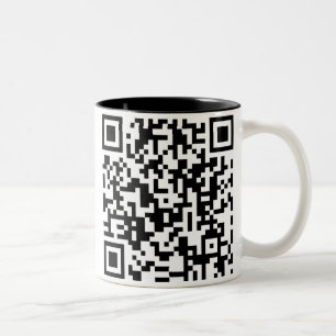Bicolor Taza del código de QR