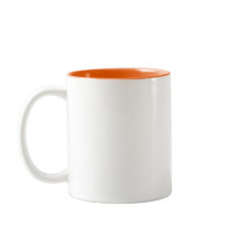 Taza del color fijada: naranja, interior