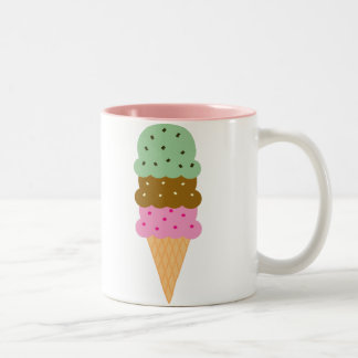 Bicolor Taza del cono de helado