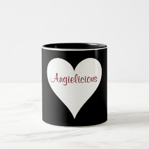 Bicolor Taza del corazón de Angielicious