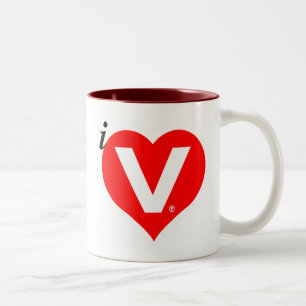 Bicolor Taza del corazón i<3V