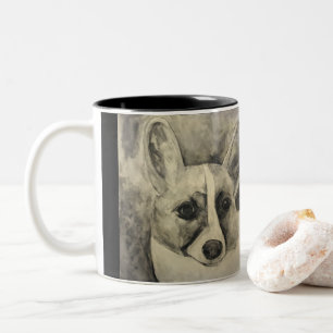 Bicolor Taza del Corgi del amor adolescente