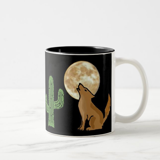 Bicolor Taza del coyote del grito del CU (Derecha)