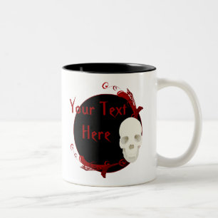 Bicolor Taza del cráneo