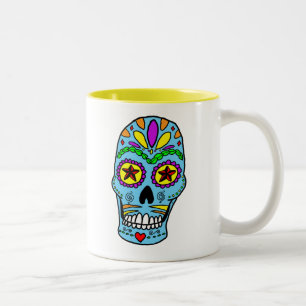Bicolor Taza del cráneo del azúcar