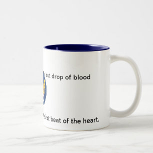 Bicolor Taza del cuerpo de aire del ejército con cita y e