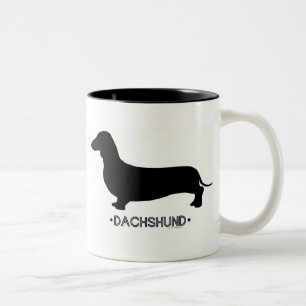 Bicolor Taza del Dachshund