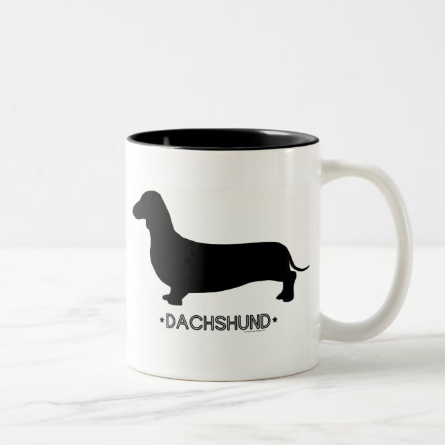 Bicolor Taza del Dachshund (Derecha)