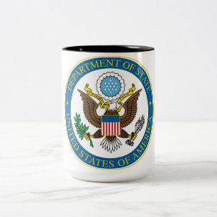 Bicolor Taza del departamento de estado 15oz