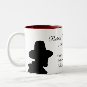Bicolor Taza del descendiente de Richard Warren Mayflower
