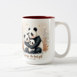 Bicolor Taza del Día de la Madre Amoroso de Navidad