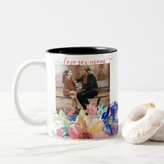Bicolor Taza del Día de la Madre Boho WildFlowers