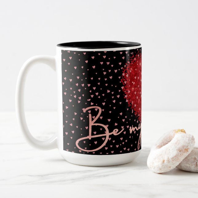Bicolor Taza del Día de San Valentín (Con donut)