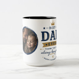 Bicolor Taza del Día del Padre con foto personalizada – Ta