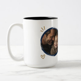 Bicolor Taza del Día del Padre con foto personalizada – Ta