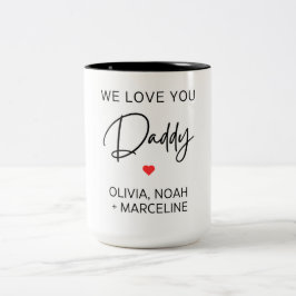 Bicolor Taza del Día del Padre con nombre personalizado pa
