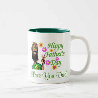 Bicolor Taza del Día del Padre Hippie
