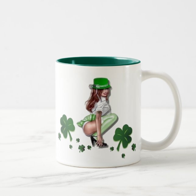 Bicolor Taza del día del St. Patricks (Derecha)
