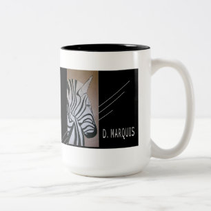 BICOLOR TAZA DEL DISEÑO DE LA CEBRA POR D.MARQUIS