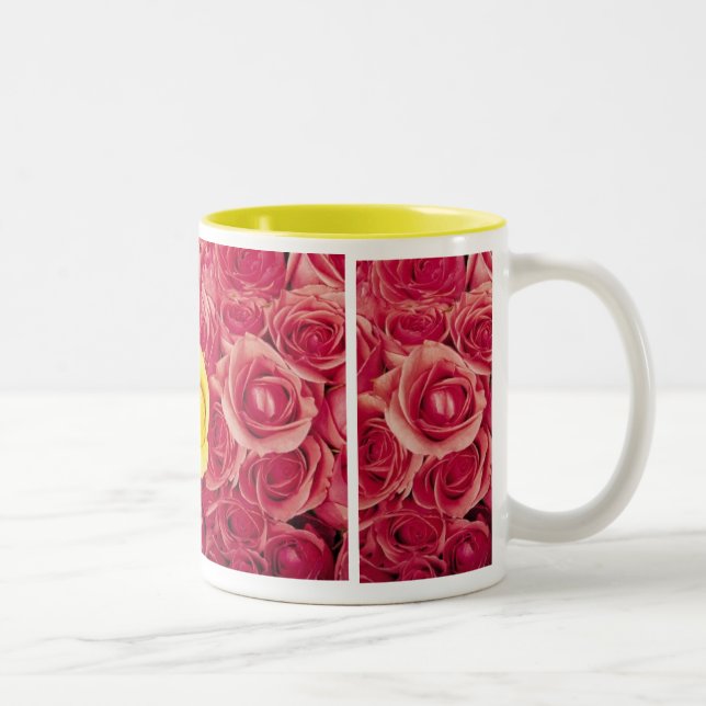Bicolor Taza del diseño del rosa (Derecha)