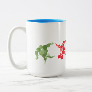 Bicolor Taza del diseño Drew's - Geometrics coloreado