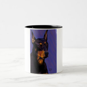 Bicolor Taza del Doberman